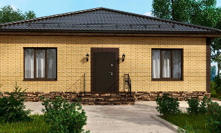Проекты одноэтажных домов из кирпича | Строй-Пвл - Павловский Посад от 3557 рублей